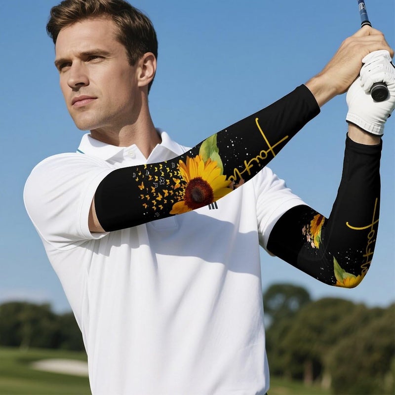 QiErDesign Marble Sports Compression Arm Sleeves for Men & Women - Youth Arm Sleeve Baseball Volleyball Sleeves & Basketball Sleeve - Image 5